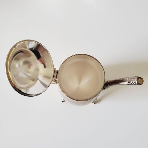 Vintage Victorian Design Silver Pitcher Decorative H: 10" - Picture 3 of 10